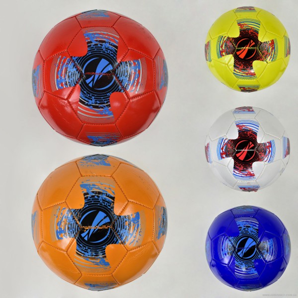 Мяч футбольный F 22079 (100) 5 цветов, 260 амм, материал PVC
