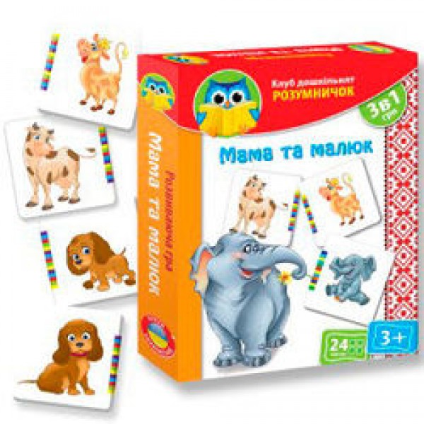 Розумничок игра картонная "Мама и малыш" - VT1306-11 / укр / (20) "Vladi Toys"